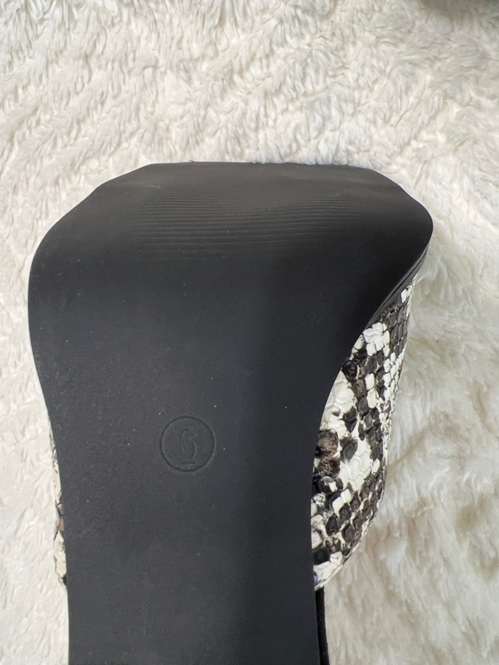 Cape Robbin Tristen Snake Print Mule Heels Size 6 Stiletto Square Toe - Picture 8 of 13